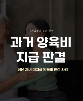 과거 양육비 3천만원 지급 판결 